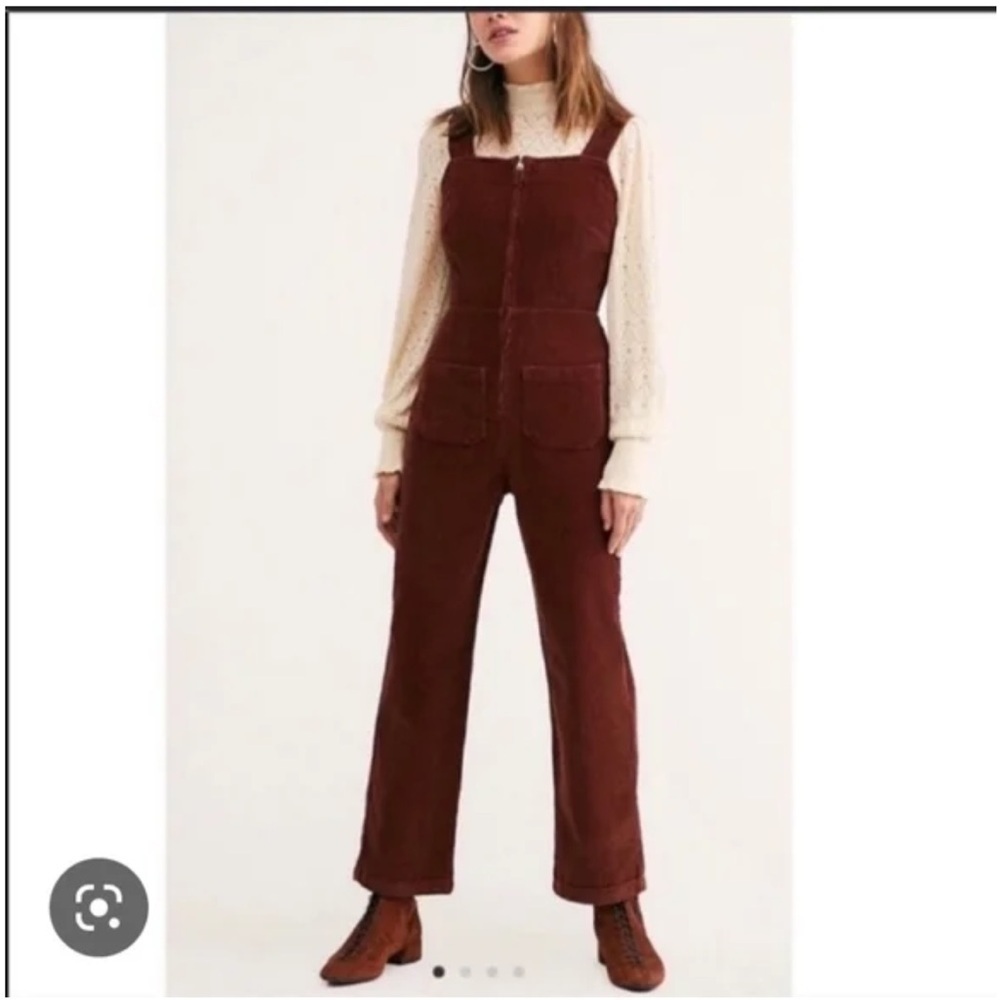 FREE PEOPLE LUNA CORDUROY OVERALLS JUMPSUIT SIZE 6